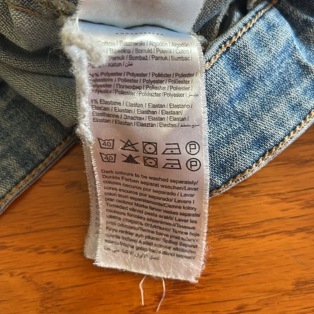 Vero Moda Denim Jacket L | Y2K Faded Trucker Blue Jean - Picture 4 of 6